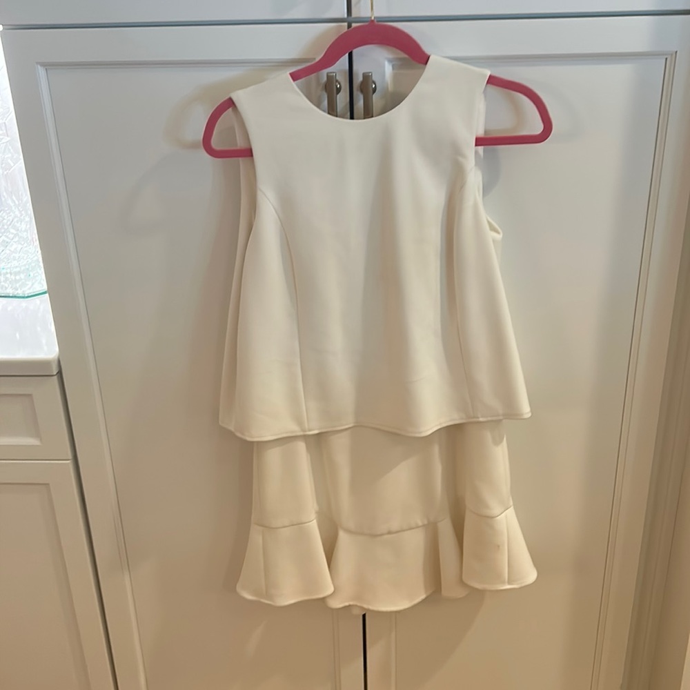 white bcbg dress size 4 worn once